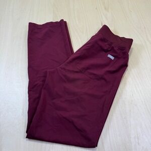 FIGS‎ Technical Collection Burgundy Scrub Pants Women's S/T Flare Leg